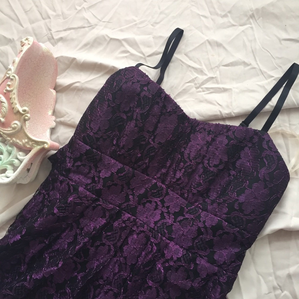 Purple lace dress